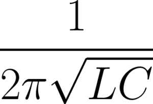Ekvation A: 1 / (2 * π * √(L * C))